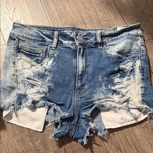 American Eagle Outfitters Distressed Blue Denim Cutoff Shorts